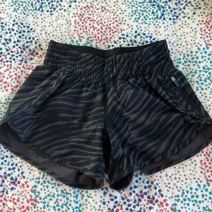 Zebra Print 4 inch Lululemon Shorts
